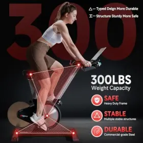 Fujianyexiaoshoujiankangkejiyouxiangongsi 786618391975 Exercise Bike Stationary Bikes For Home With Exclusive App Indoor Black #3