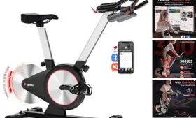 Fujianyexiaoshoujiankangkejiyouxiangongsi 786618391975 Exercise Bike Stationary Bikes For Home With Exclusive App Indoor Black