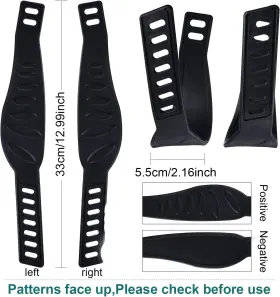Gejoy 726084382404 2 Pairs Exercise Bike Pedal Straps Universal For Cycle Hom #2
