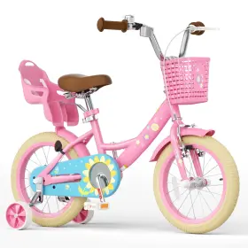 B0dpffdq16 Glaf Toddler Girls Kids Bike 12 14 16 20 Inch With Training Wheels And Basket