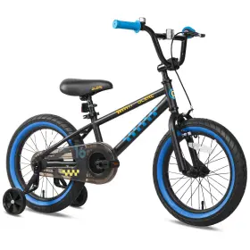 B0b42bfgzr Glerc Nunu 16 Inch Kids Bike 4-7 Yrs Boys Bmx With Training Wheels And Coaster Brake Blac
