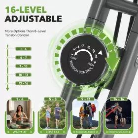 G0392 Goimu Foldable Exercise Bike For Seniors 5-in-1 Stationary Design 16-level Adjusta #3