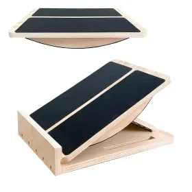 Goodlan301 Goodlan 722772113442 Adjustable Foot Incline Wooden Slant Board For Calf Stretching 440lb Capacity