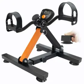 Goredi 768383616620 Pedal Exerciser With Adjustable Heights Foldable Under Desk Cycle Bike For O