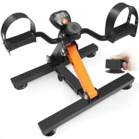 Goredi 768556560064 Under Desk Exercise Bike Pedal Exerciser With Adjustable Heights Foldable C