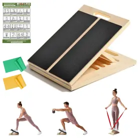 Grcill 744585765953 Slant Board For Calf Stretching Adjustable Portable Wooden With 2 Resi