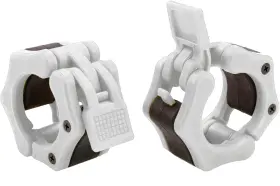 Greententljs 850061483171 Barbell Clamps 2 Inch Olympic - Pair Of Collars Quick White