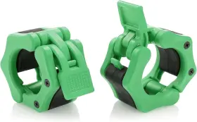 Greententljs 850061483393 Olympic Barbell Weight Clamps 2 Inch Clips Quick Release Green