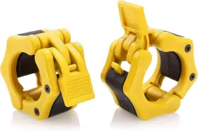 Spt0010 Greententljs Olympic Barbell Collar 2 Inch Quick Release Pair Of Locking Pro Yellow