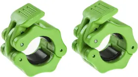 Spt0051 Greententljs 1 Inch Barbell Clamps Clip Quick Release Locking Barbells Standard Green