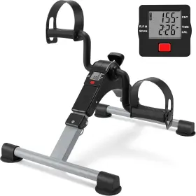 Gudnyce 313095567557 Folding Pedal Exerciser Mini Exercise Bike Portable Peddler Under Desk With