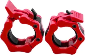 Gw Tech 661757455941 Barbell Clamps 2 Inch Heavy Duty Exercise Collars Quick Olympic Red