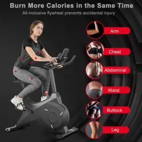 S674a24292 Gymax Magnetic Resistance Stationary Bike Exercise For Home Gym #2