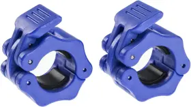 Spt0012 Hacuba Fitness 1 Inch Barbell Clamps - Quick Release Pair Standard Blue