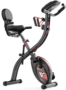 Hapbear 445057456494 Folding Exercise Bike Magnetic Foldable Stationary 3 In 1 Mode Indoor Upri