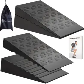 Harderwill 796391206106 Squat Wedge For Heel Elevated Squats Adjustable Rubber 4pcs Calf Raise Block