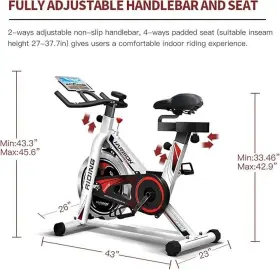 Hr-b1850 Harison Exercise Bike Stationary Bikes For Home Use Indoor With Tablet Holder #2