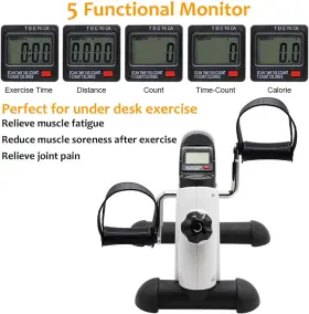 Hausse 445005438473 Portable Exercise Pedal Bike For Legs And Arms Mini Peddler With Lcd D #2
