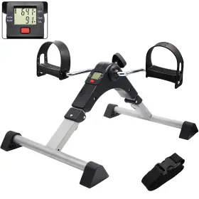 Hausse 744110204612 Folding Exercise Peddler Portable Pedal Exerciser With Electronic Display