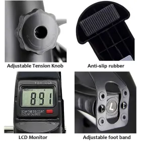 Hausse 745860310295 Adjustable Resistance Pedal Exerciser With Anti-skid Mat And Lcd Monitor #3