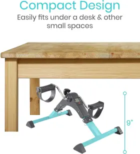 Rhb1008tl Health Under Desk Bike Pedal Exerciser - Foot Foldable Portable Quiet #3