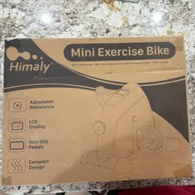 Himaly 017270675 Mini Exercise Bike Black Lcd Display Adjustable Resistance Non-slip Peda