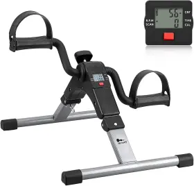 Himaly 689851859298 Folding Pedal Exerciser - Mini Exercise Bike Under Desk Lcd