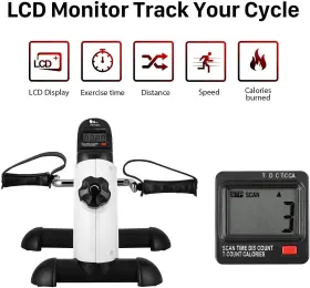 Himaly 716963515412 Versatile Under Desk Bike Pedal Exerciser With Arm And Leg Exercise - Lcd Display #2