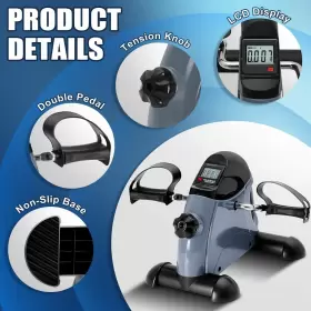Himaly 841834141022 Mini Exercise Bike Under Desk Pedal Exerciser Portable Foot Cycle Arm & #2