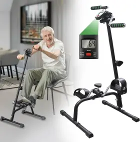 Hjsixtxh 731041165334 Pedal Exerciser Bike For Seniors Hand Arm Leg And Knee Stroke Recovery Equipment
