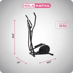 Hh0217 Holahatha Magnetic Elliptical Machine For Home Full Body Cardio Trainer Black #3