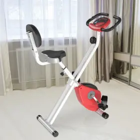 Homcom 842525196130 Soozier Folding Upright Training Stationary Indoor Bike With Grey #2