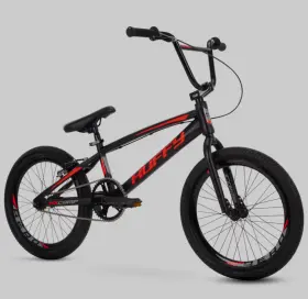 53020 Huffy 20 Inch Bmx Race Hx-comp Boysft Bike Black / Neon Red