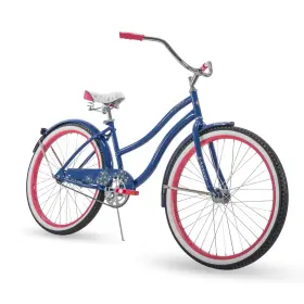 B07brmjpl5 Huffy Fairmont 26 Inch Cruiser Bike Gloss Sky Blue Comfort Saddle Fenders