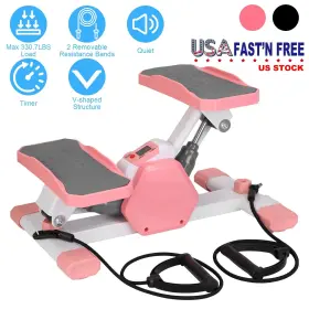 Imountek 717971906360 Mini Stepper For Exercise Stair Steppers With Resistance Band 330lbs Weight #2