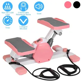 Imountek 717971906360 Mini Stepper For Exercise Stair Steppers With Resistance Band 330lbs Weight