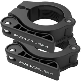 Iron Crush 850034213859 Olympic Barbell Clips - Adjustable And Slim Gym Clamps For Black