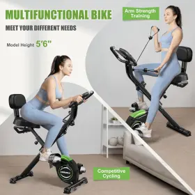 Eb0542  Jelens Folding Exercise Bike 4 In 1 Stationary Magnetic Cycling Bicycle Upright Indoor #2