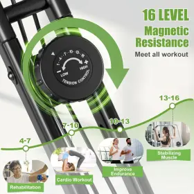 Eb0542  Jelens Folding Exercise Bike 4 In 1 Stationary Magnetic Cycling Bicycle Upright Indoor #3