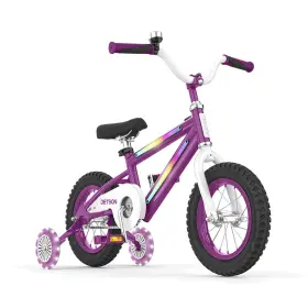 Jlrg12-pur Jetson Light Rider 12 Inch Led Kid Bike With Coaster Brakes Training Wheels Purple