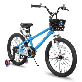 B07pzk2m79 Joystar 18 Inch Kids Bike With Training Wheels For Ages 5-8 Boys/girls Blue