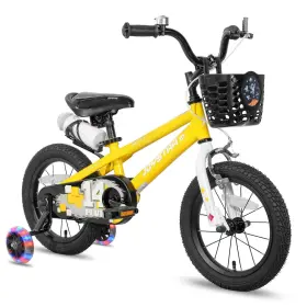 B07q1nsfdh Joystar Pluto 12 Inch Kids Bike With Training Wheels For Boys Girls Ages 2-4 Yellow