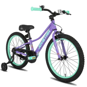 B09pfzzhpt Joystar 20 Inch Girls Kids Mountain Bike With Training Wheels 5-9 Yrs Purple