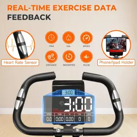 Kalwol 445042220277 Exercise Bike Foldable Fitness Machine Upright Indoor Cycling Magnet #3