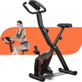 Kalwol 445042220277 Exercise Bike Foldable Fitness Machine Upright Indoor Cycling Magnet