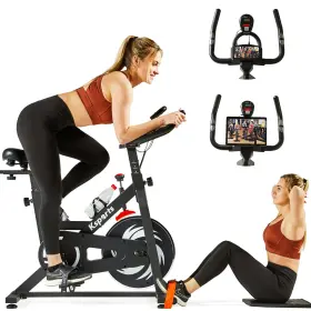 Ksports 060806230679 Home Wool Quiet Felt Resistance Adjustable Cardio Exercise Stationary Bike Fo
