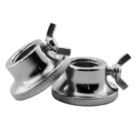 Lasenersm 723849058734 Dumbbell Screw Clamp Spin-lock Collars 2 Pieces Barbell Collar Silver 2.5