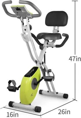 Leikefitness 445007332380 Ultra-quiet Folding Exercise Bike Magnetic Upright Bicycle With Heart Rate Lcd #2