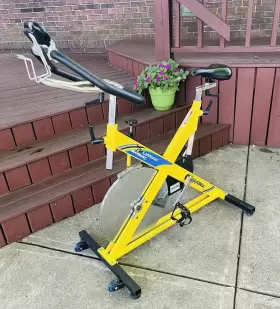 15100-7 Lemond Revmaster Classic Upright Stationary Bike Yellow Indoor Use. Cycling #2