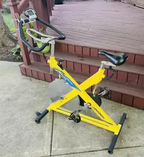 15100-7 Lemond Revmaster Classic Upright Stationary Bike Yellow Indoor Use. Cycling